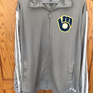 ⚾️🔥NWT’s Milwaukee Brewers Full Zipper Jacket XL